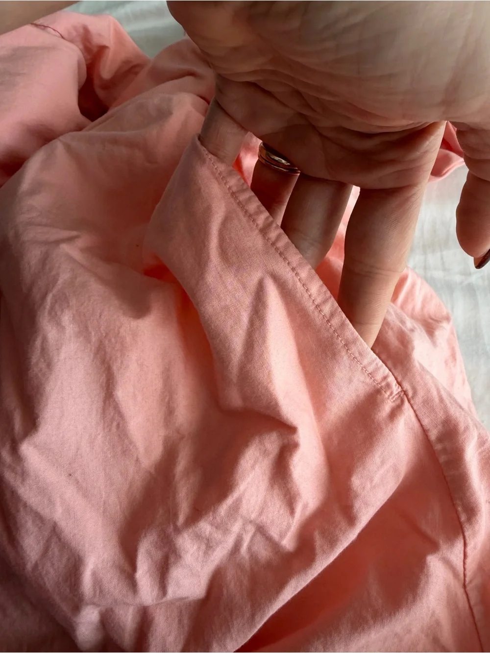 J Crew Peach Colored Dropped Waist Sleeveless Midi Dress